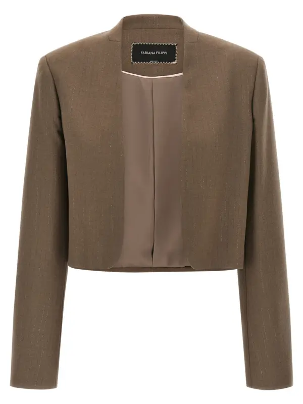 Bolero blazer FABIANA FILIPPI Brown