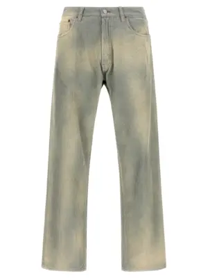 Corduroy trousers PRADA Light Blue