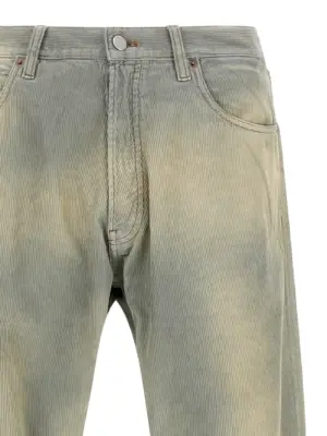 Corduroy trousers Man PRADA Light Blue