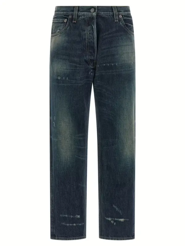 Distressed jeans PRADA Blue