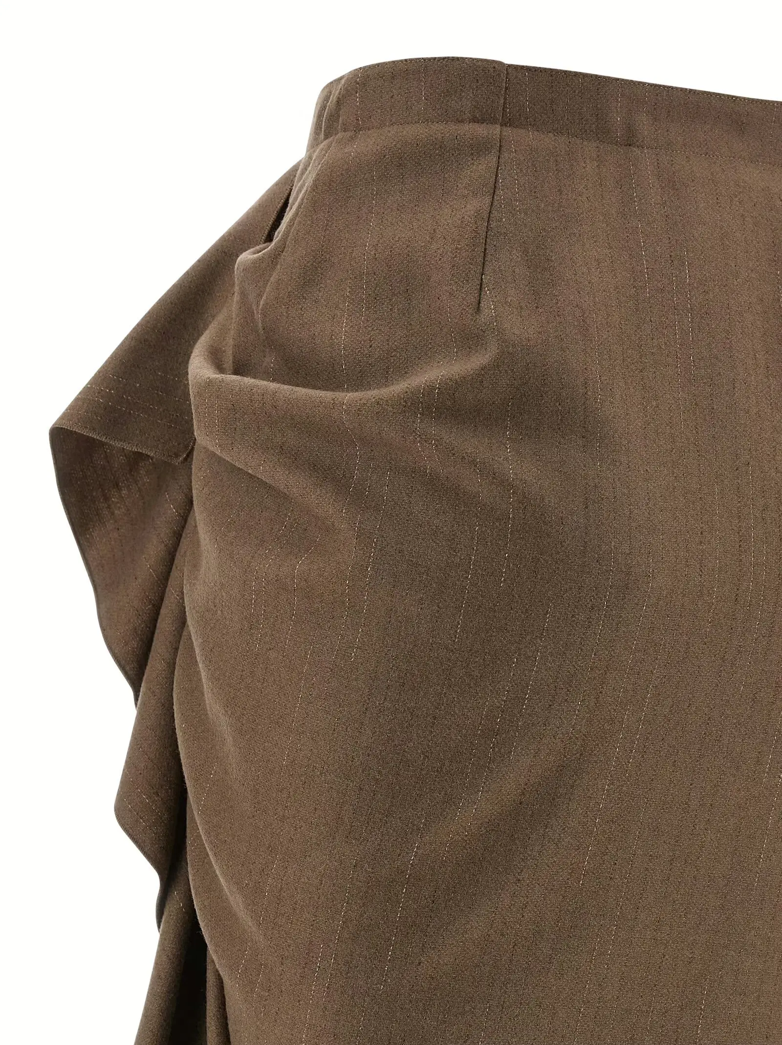 Спідниця у смужку Fabiana Filippi Бежева 4 Pinstripe skirt 94% wv