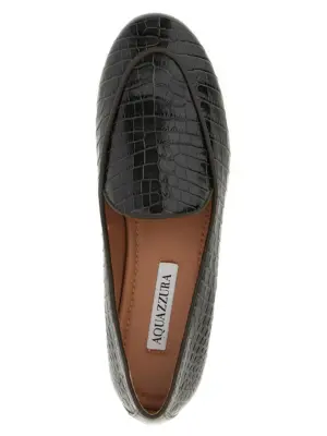 'Guanto' loafers 80% calfskin leather 20% lamb leather AQUAZZURA Black
