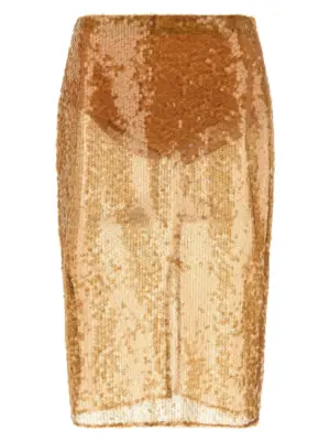 Sequin skirt ELISABETTA FRANCHI Beige