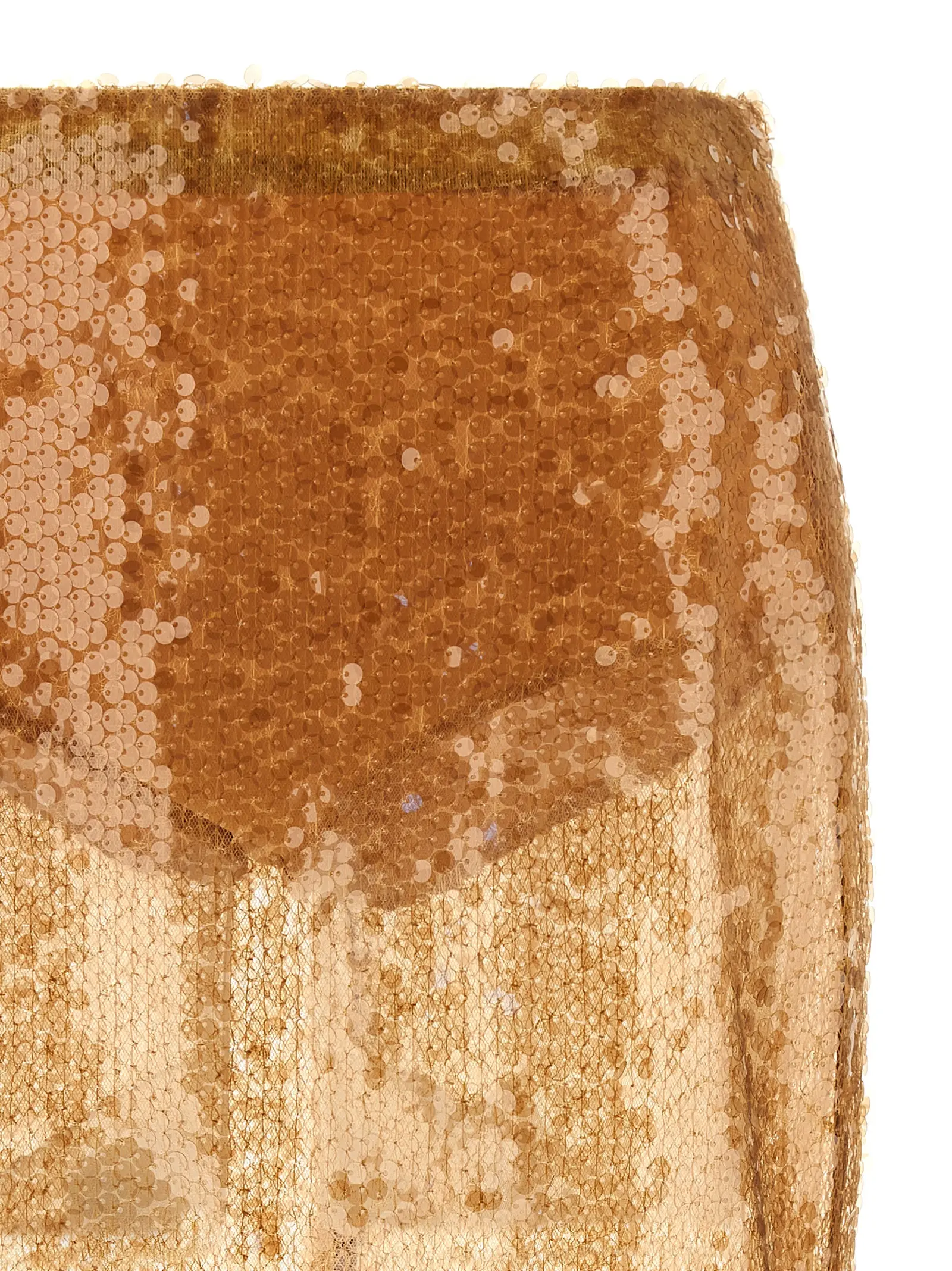 Спідниця Elisabetta Franchi Sequin Бежева 3 Sequin skirt Woman ELISABETTA FRANCHI Beige