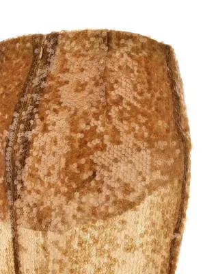 Sequin skirt 100% polyester ELISABETTA FRANCHI Beige