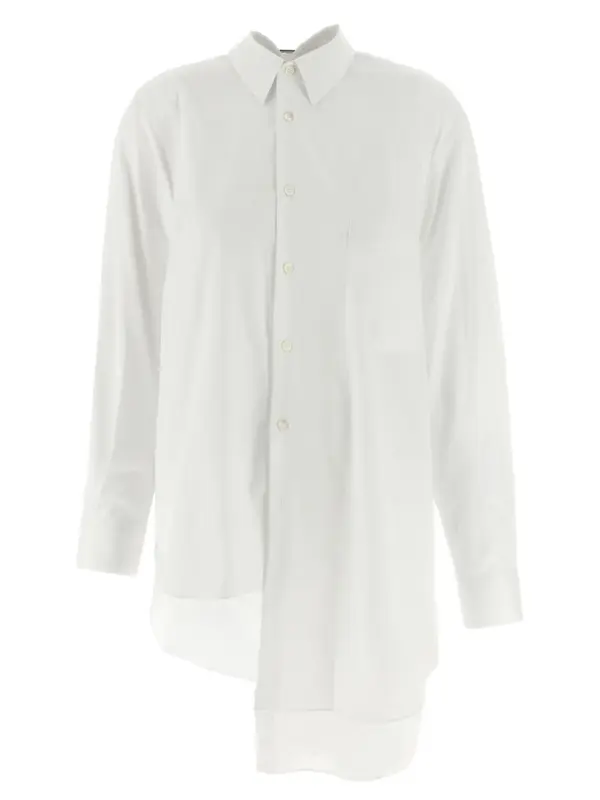 Asymmetric hem shirt COMME DES GARÇONS White
