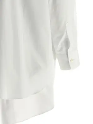 Asymmetric hem shirt 100% cotton COMME DES GARÇONS White