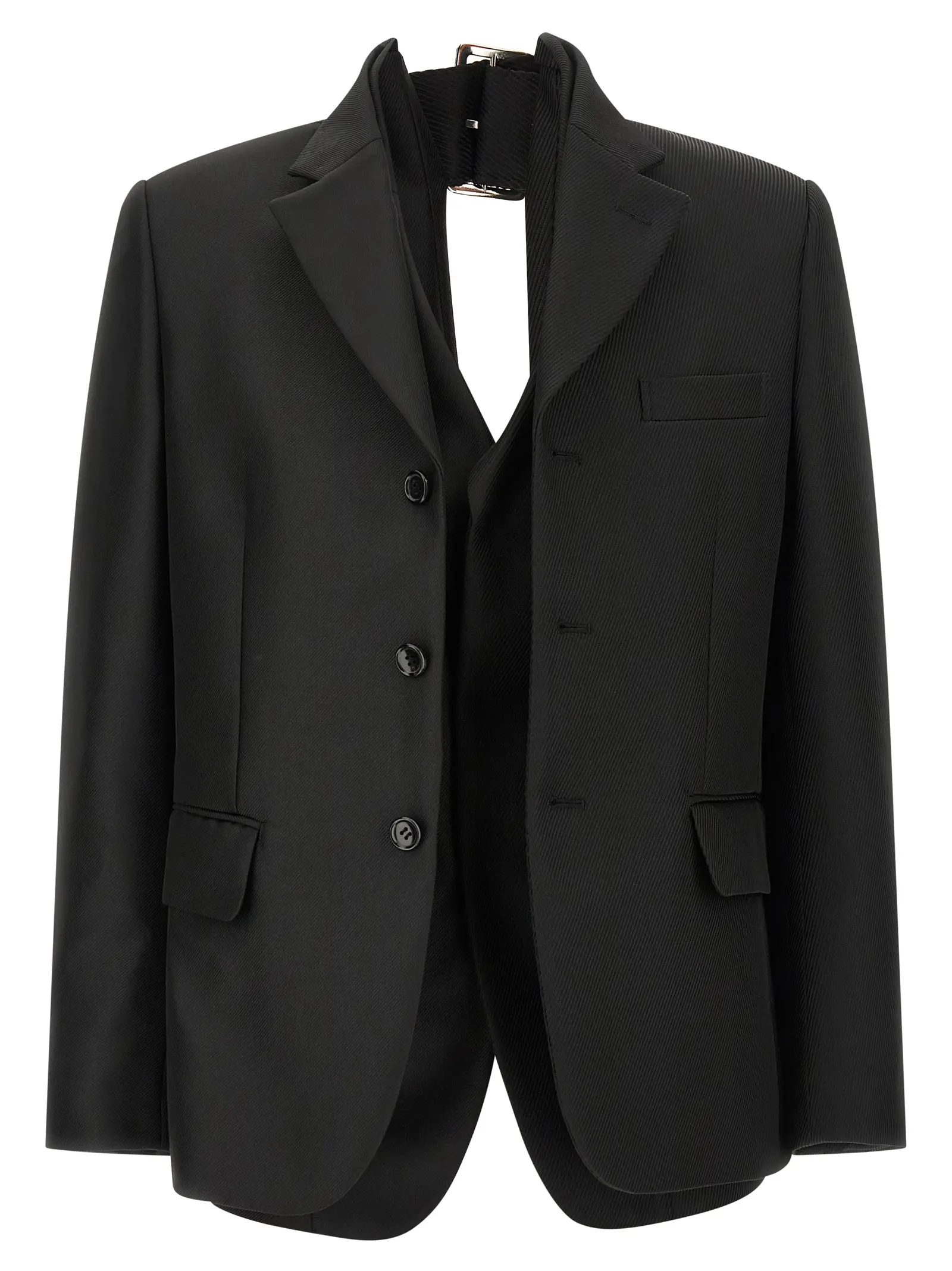 Піджак Double layer effect Comme Des Garçons Чорний 1 Double layer effect blazer COMME DES GARÇONS Black