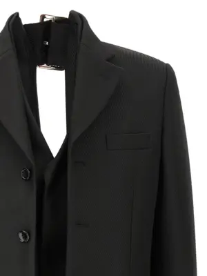 Double layer effect blazer Woman COMME DES GARÇONS Black