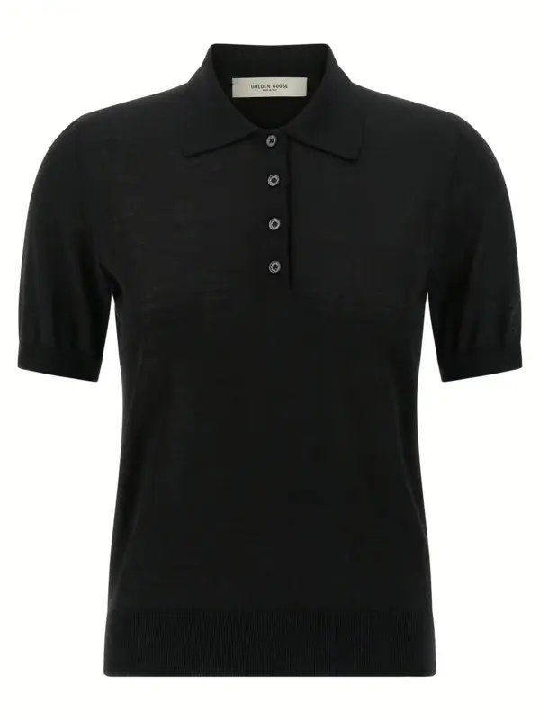 'Glenda' polo shirt GOLDEN GOOSE Black