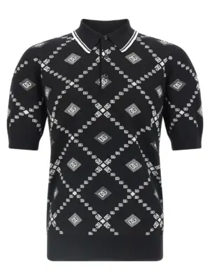 Knitted polo shirt DOLCE & GABBANA White/Black
