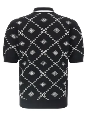 Knitted polo shirt GXZ02TJGMA7HH8TA DOLCE & GABBANA White/Black