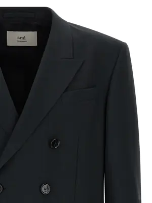 Wool blazer Man AMI PARIS Gray