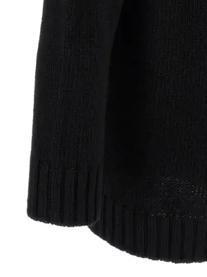 Macramé insert sweater 100% wool YOHJI YAMAMOTO Black
