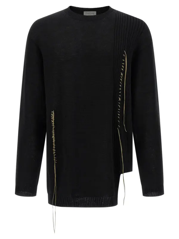 Embroidery sweater YOHJI YAMAMOTO Black