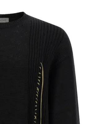Embroidery sweater Man YOHJI YAMAMOTO Black
