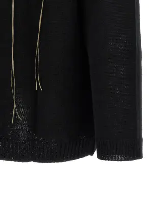 Embroidery sweater 100% wool YOHJI YAMAMOTO Black