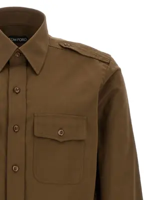 'Military' shirt Man TOM FORD Green