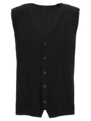 Pleated vest HOMME PLISSE' ISSEY MIYAKE Black