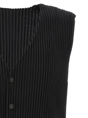 Pleated vest Man HOMME PLISSE' ISSEY MIYAKE Black