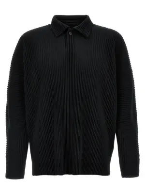 'Monthly Colors: August' polo shirt HOMME PLISSE' ISSEY MIYAKE Black