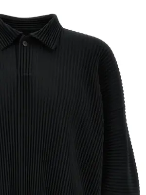 'Monthly Colors: August' polo shirt Man HOMME PLISSE' ISSEY MIYAKE Black