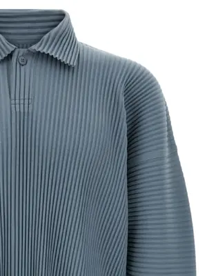 'Monthly Colors: August' polo shirt Man HOMME PLISSE' ISSEY MIYAKE Light Blue