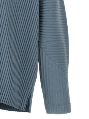 'Monthly Colors: August' polo shirt 100% polyester HOMME PLISSE' ISSEY MIYAKE Light Blue