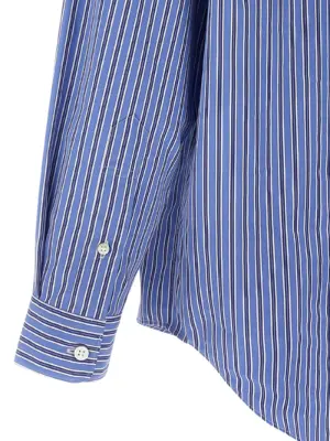 Patch striped shirt 100% cotton COMME DES GARҪONS HOMME Blue