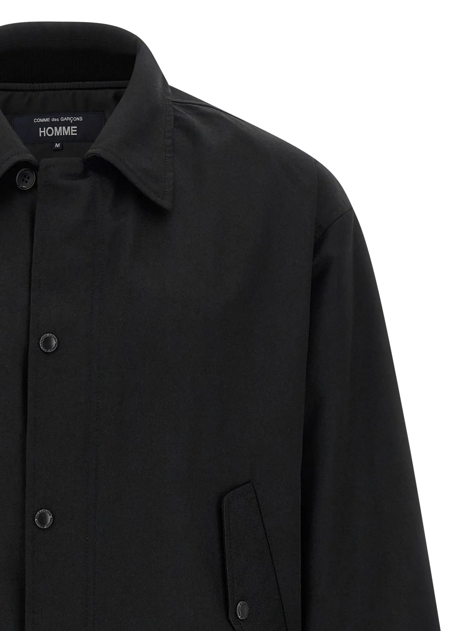 Сорочка Comme Des Garçons Homme Wool overshirt Чорна 3 Wool overshirt Man COMME DES GARҪONS HOMME Black