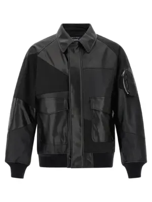Panel construction bomber jacket COMME DES GARҪONS HOMME Black