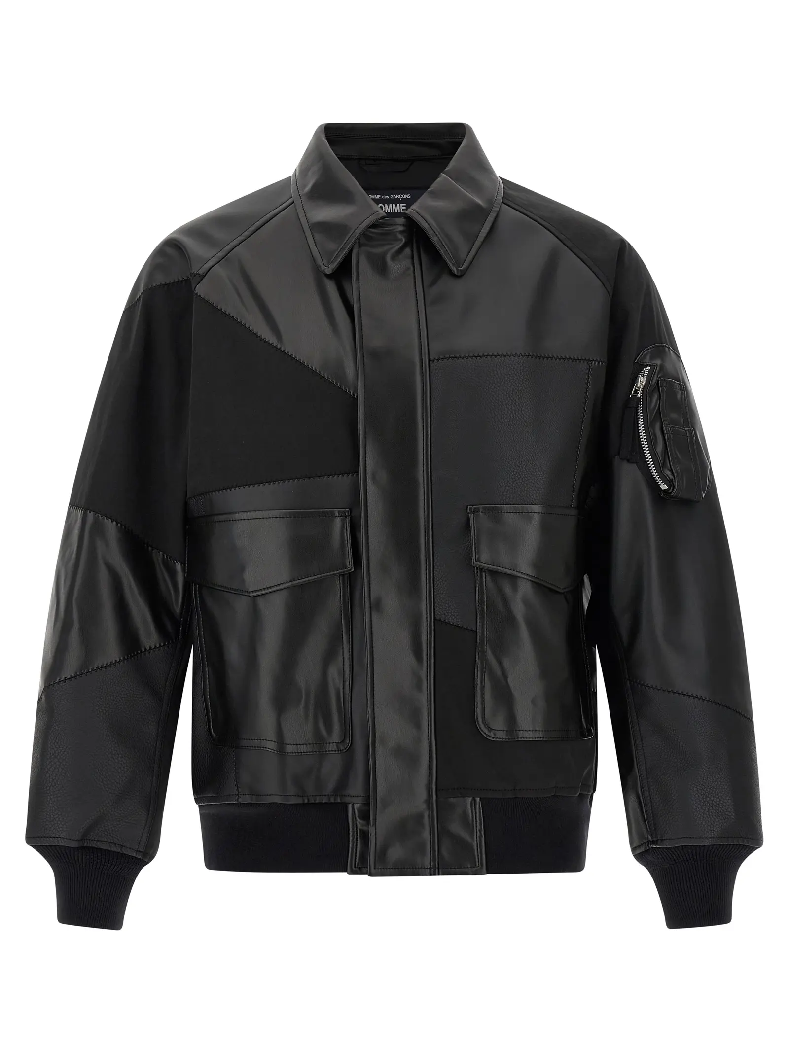 Бомбер Comme Des Garçons Homme Panel construction Чорний 1 Panel construction bomber jacket COMME DES GARҪONS HOMME Black