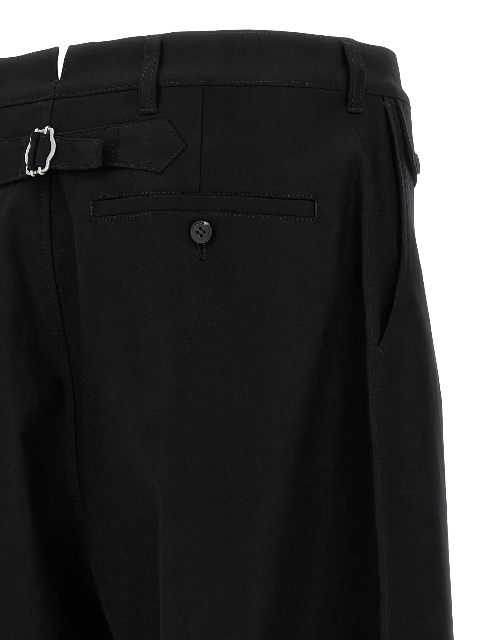 Штани Comme Des Garçons Homme Curved leg Чорні 4 Curved leg pants 100% cotton COMME DES GARҪONS HOMME Black