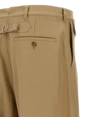 Curved leg pants 100% cotton COMME DES GARҪONS HOMME Beige