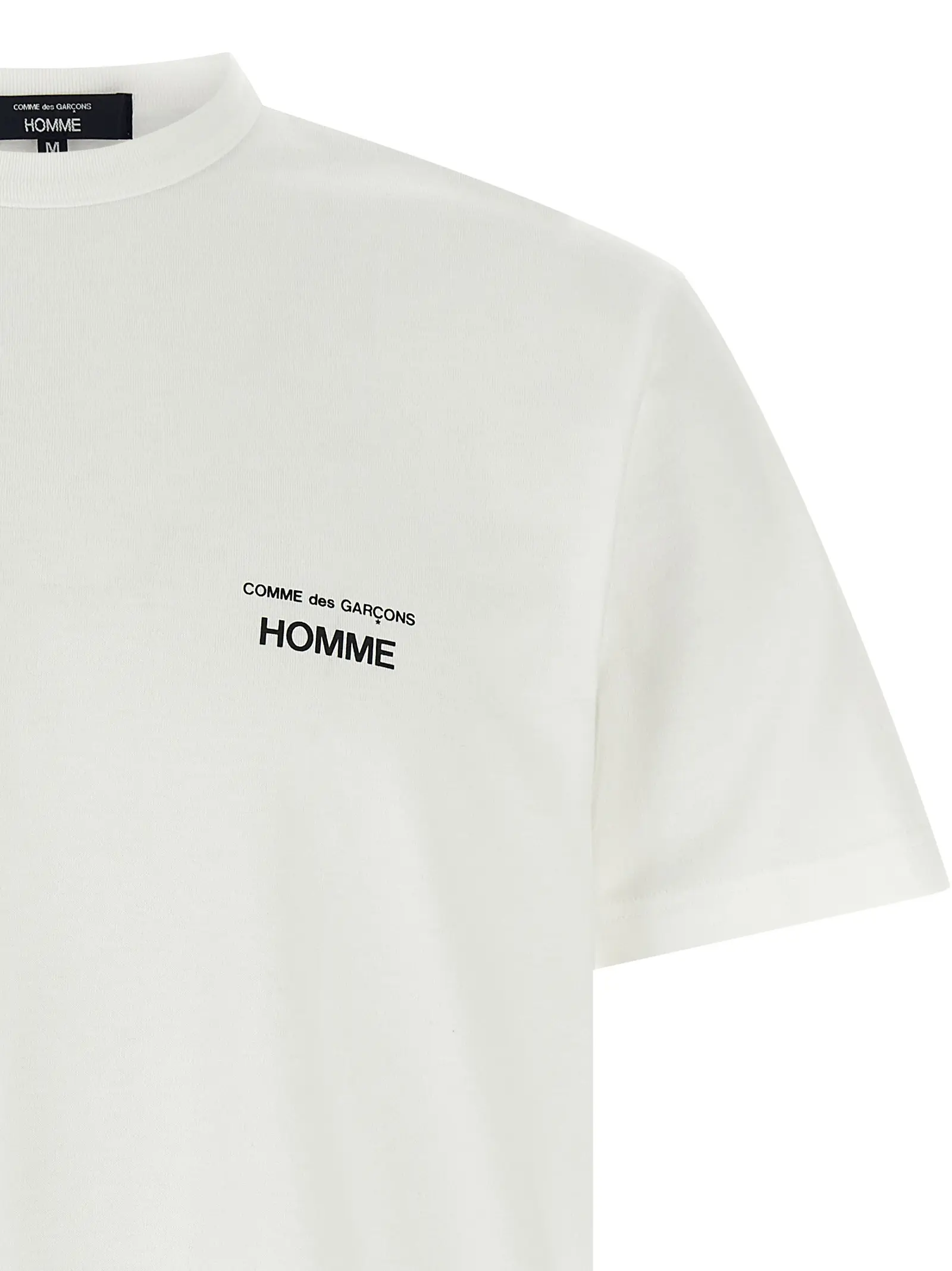 Футболка Comme Des Garçons Homme Logo Чорно-біла 3 Logo T-shirt Man COMME DES GARҪONS HOMME White/Black