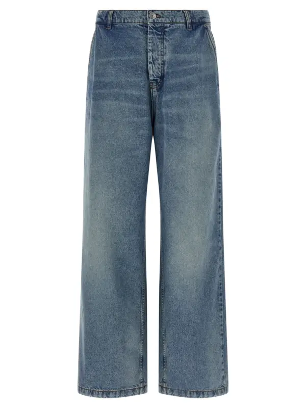 Wide leg jeans AMI PARIS Light Blue