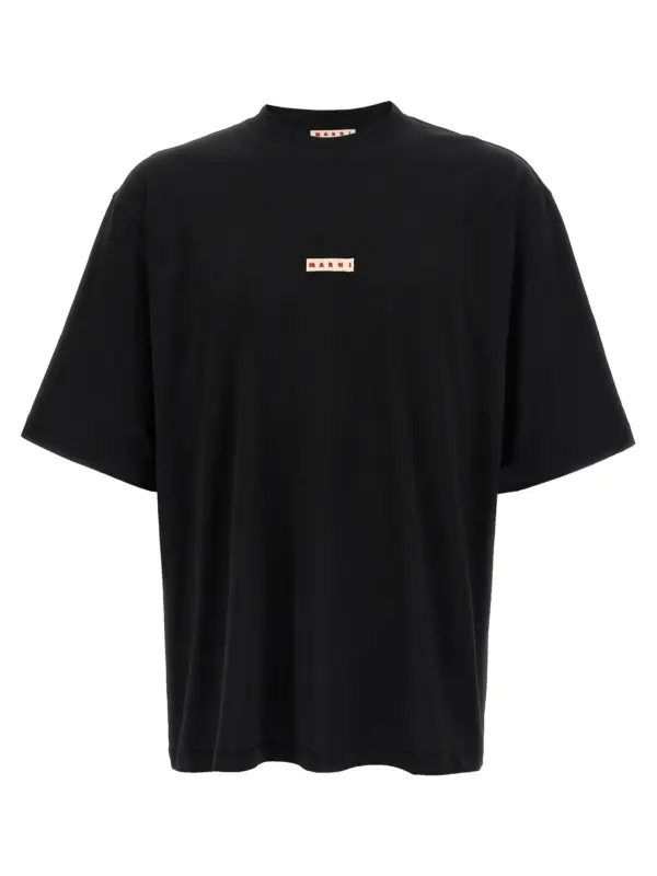 Logo patch t-shirt MARNI Black