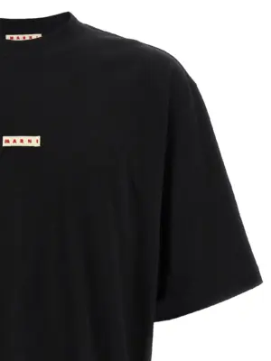 Logo patch t-shirt Man MARNI Black