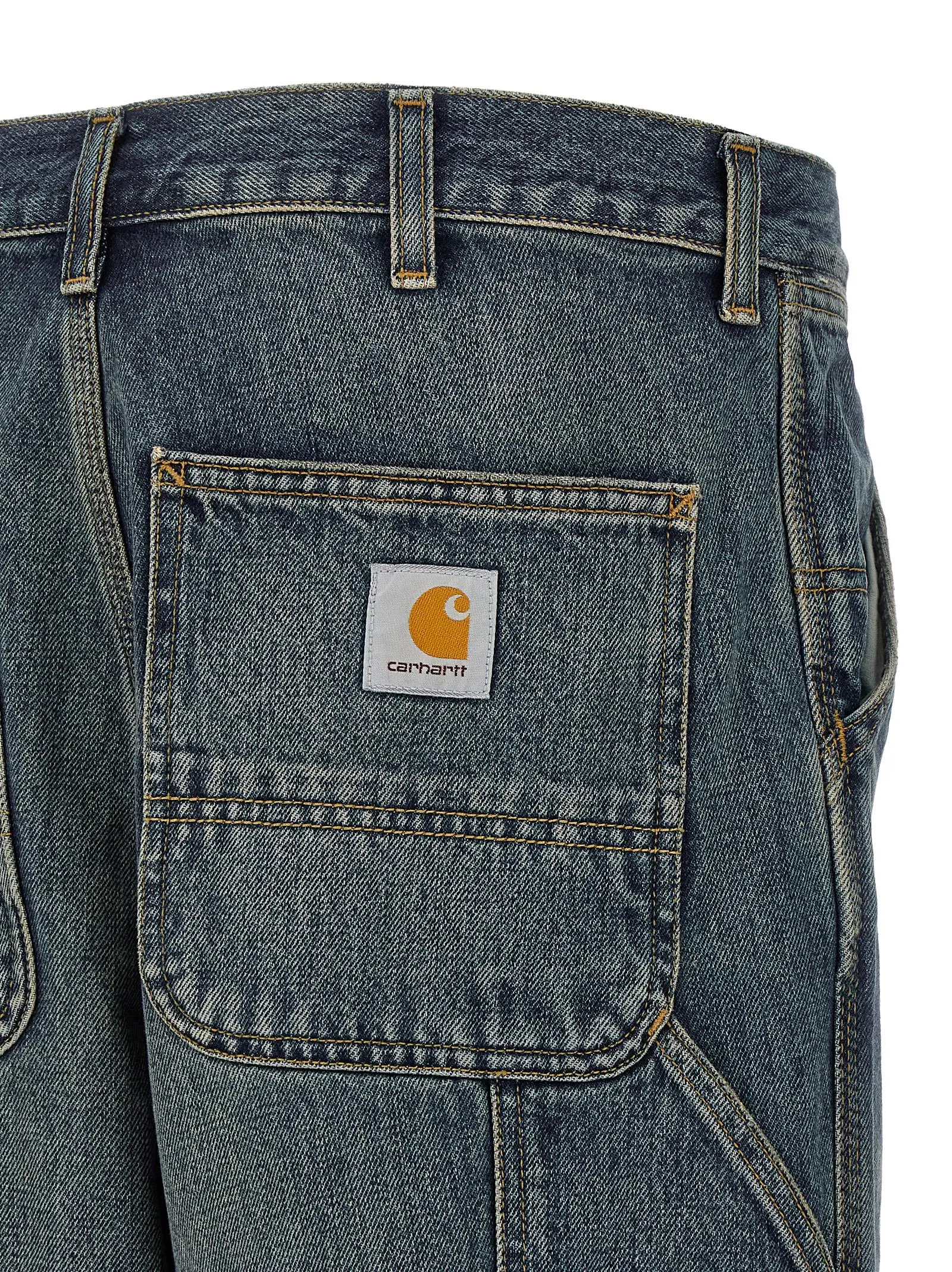 Джинси Carhartt Wip Single Knee Сині 4 'Single Knee' jeans 100% cotton CARHARTT WIP Blue