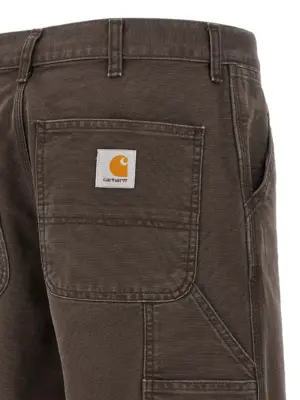'Single Knee' pants 100% organic cotton CARHARTT WIP Brown