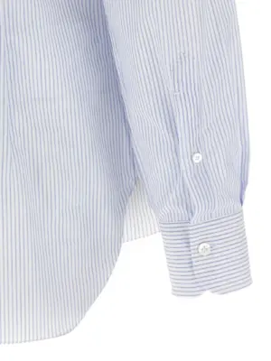 Striped shirt 100% cotton BARBA Light Blue