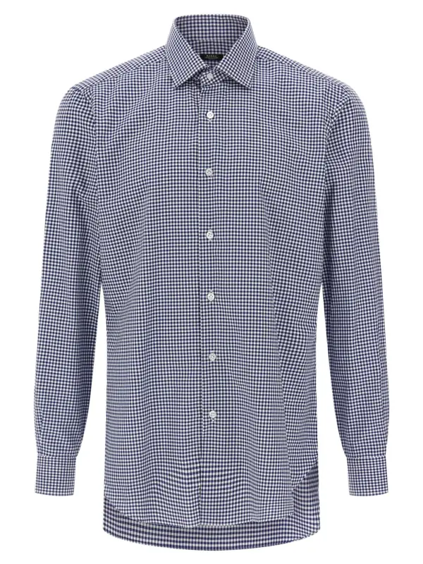 Vichy shirt BARBA Blue