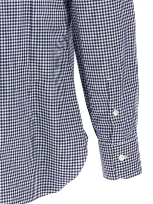 Vichy shirt 100% cotton BARBA Blue