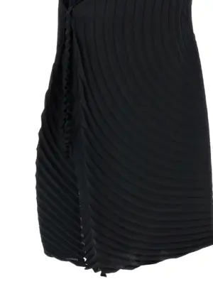 'Paper Bag Pleats' dress 100% polyester ISSEY MIYAKE Black