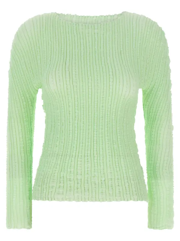 'Jellyfish Pleats' sweater ISSEY MIYAKE Green