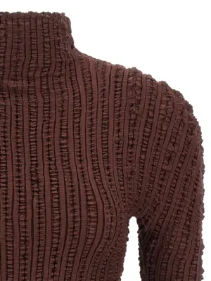 'Jellyfish Pleats' sweater Woman ISSEY MIYAKE Brown