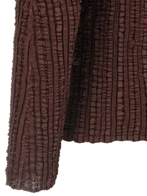 'Jellyfish Pleats' sweater 100% polyester ISSEY MIYAKE Brown
