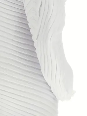 'KNIT (AS IT IS)' top 100% polyester ISSEY MIYAKE White