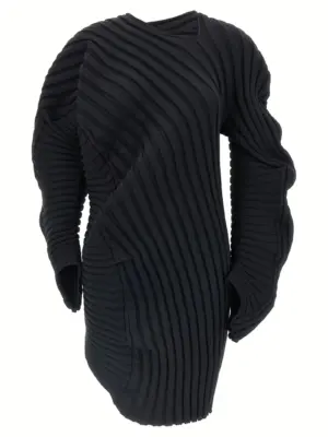 'KNIT (AS IT IS)' top ISSEY MIYAKE Black
