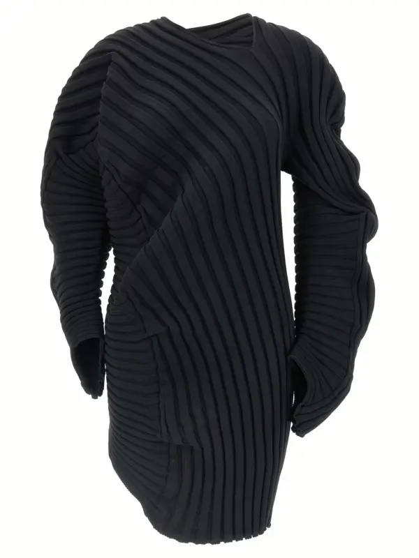 'KNIT (AS IT IS)' top ISSEY MIYAKE Black